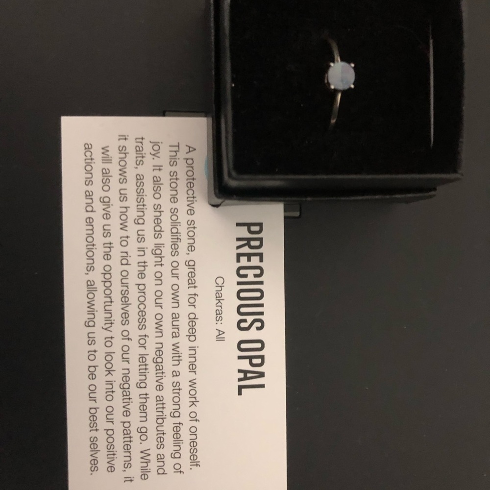 Precious Opal  Gem Accent Ring -